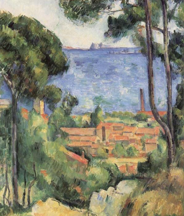 Paul Cezanne Vue sur I Estaque et le chateau d'lf Norge oil painting art